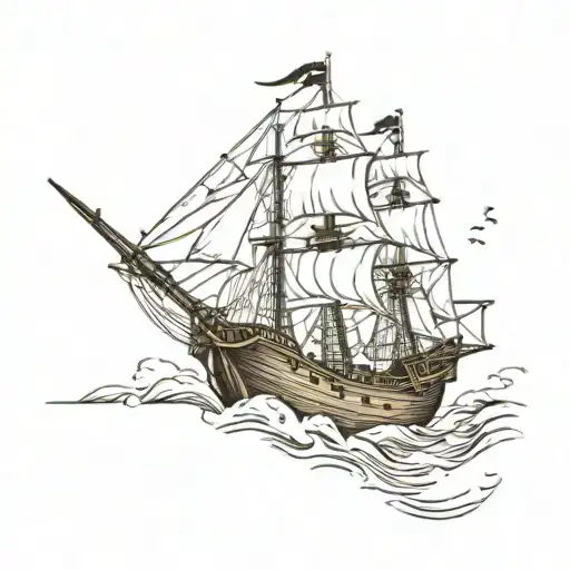 Pirate Ship Sailing