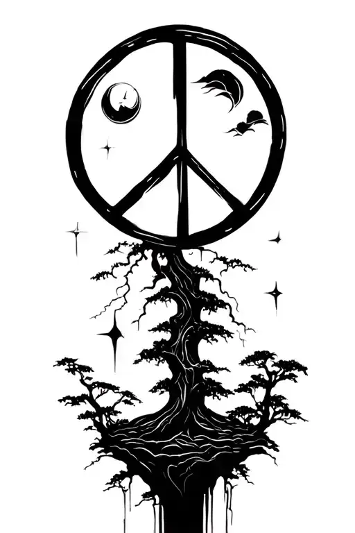 Peace And Lightining Storm And Time And Nature