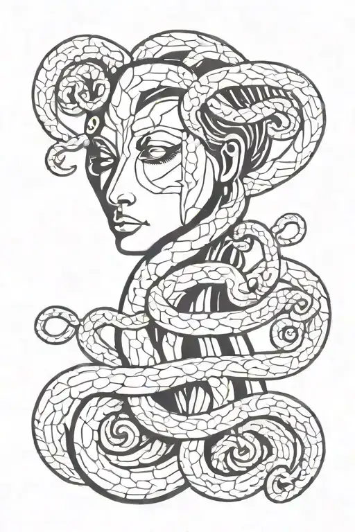 Key Snake Wrapped Hekate Three Faces