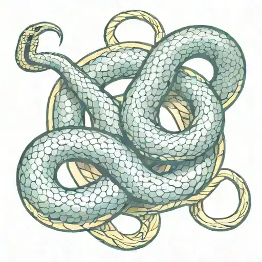 Snake And Lee Symbol Intertwined