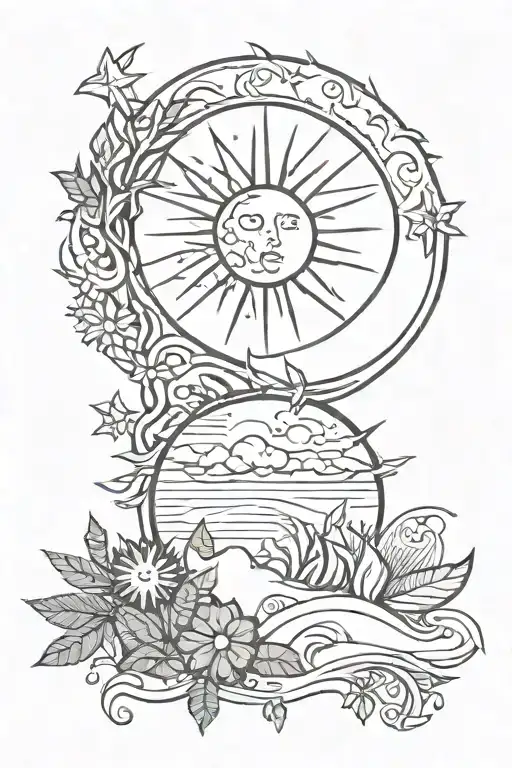 Nature Sun Moon