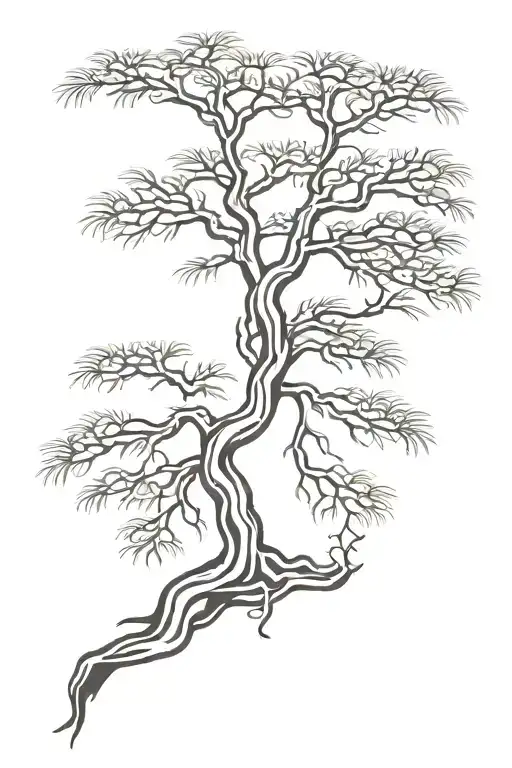 Fake Plastic Pine Tree Growing Roots