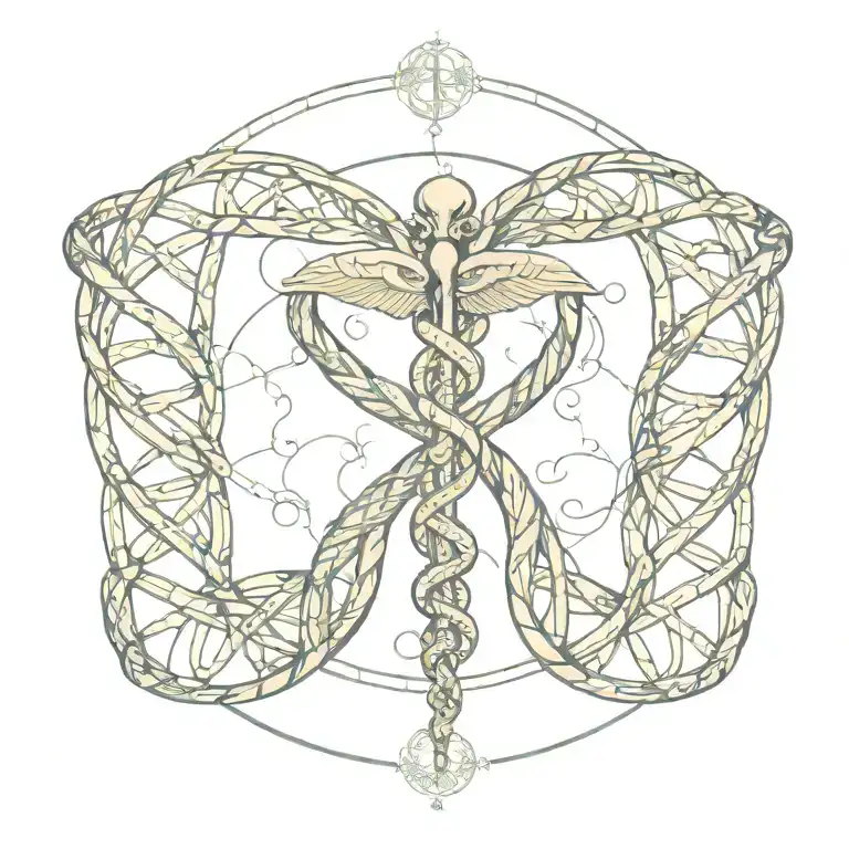 Caduceus Dna Intertwined