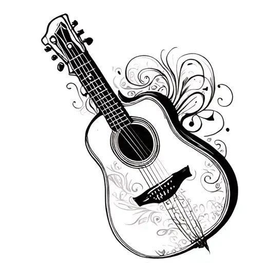 Fine Line Acoustic Guitar