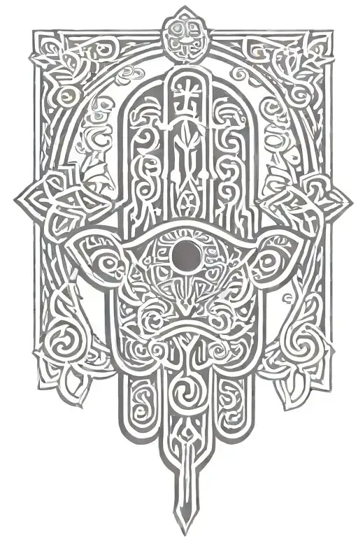 Hamsa With Celtic Ornaments