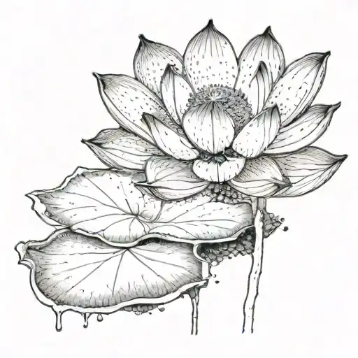 A Lotus Flower In Dirt