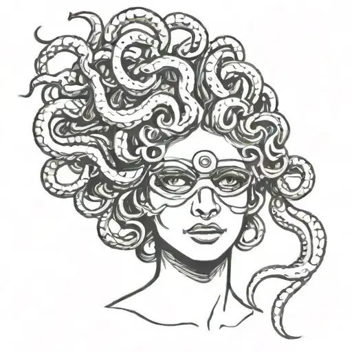 Medusa With Eyepatch