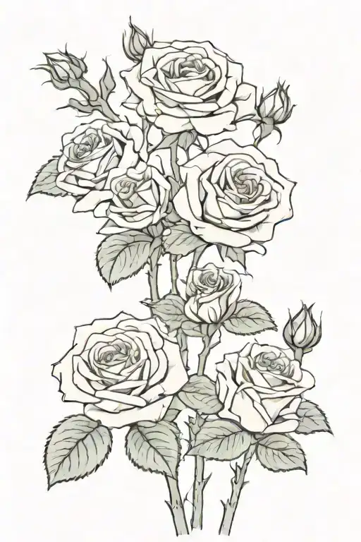 5 Different Size Roses Growing