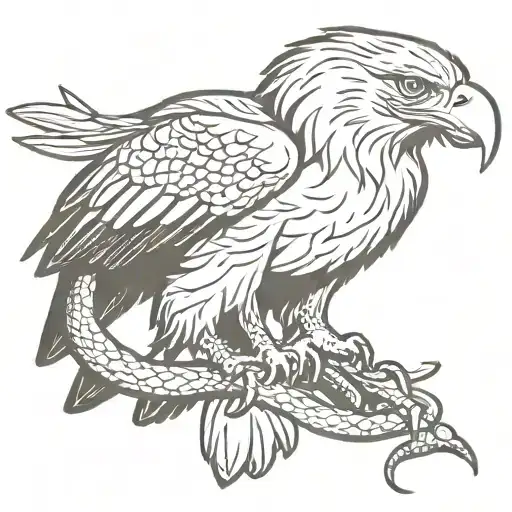 Eagle With Snake