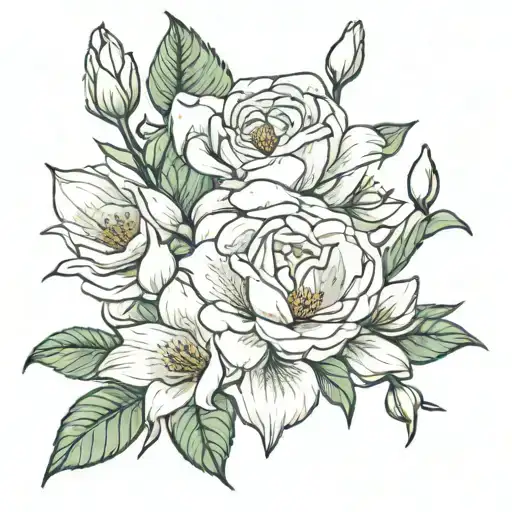 Magnolias Roses And Lily Flower