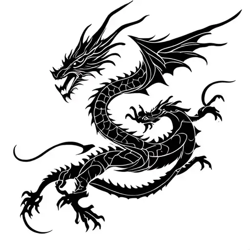 Sacura And Dragon Flying