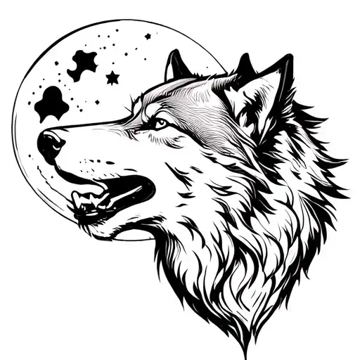 Wolf Howling At The Moon