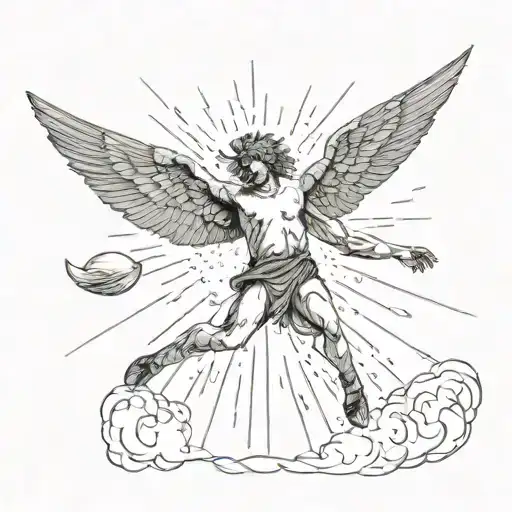 Icarus Falling From The Sky With Sunn And Fethers