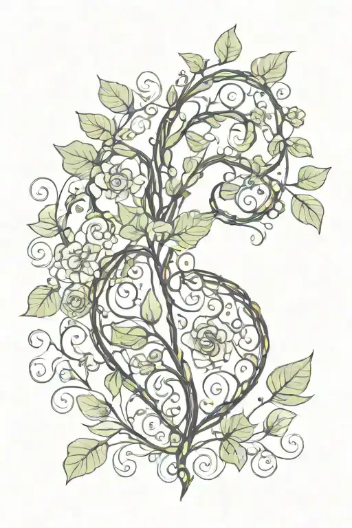 Heart Made Of Flower Vine Wrapping