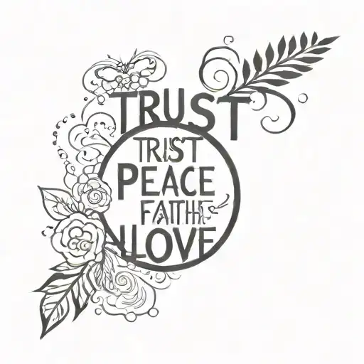 Trust Peace Faith Hope Love