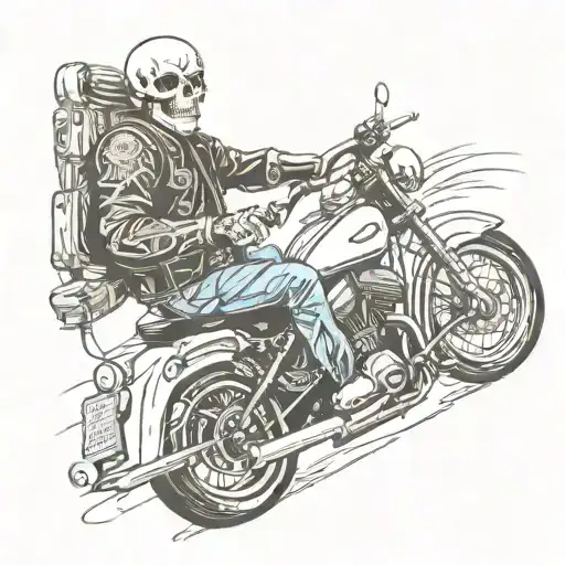 Skull Riding Motorcycle Riding
