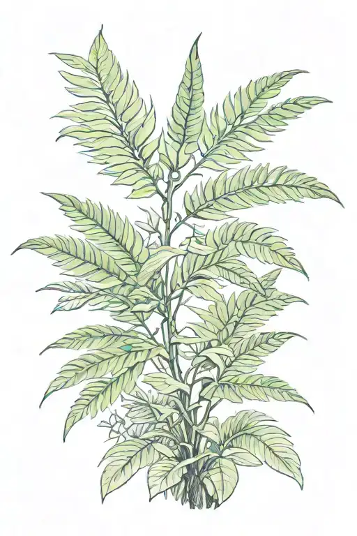 Hawaiian Awapuhi Fern Noni Bird Of Paradise Plants Growing Together