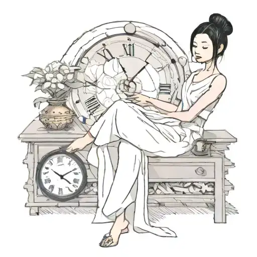 Clock Breaks Second Life Zen Woman