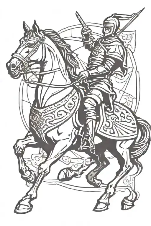 Spain Knight Riding A Horse