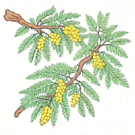 Mimosa Tree Branch