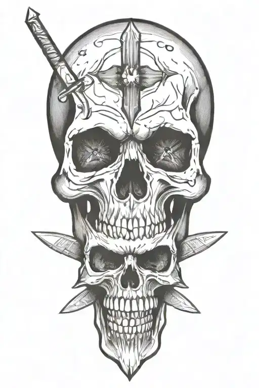 Skull And Knife