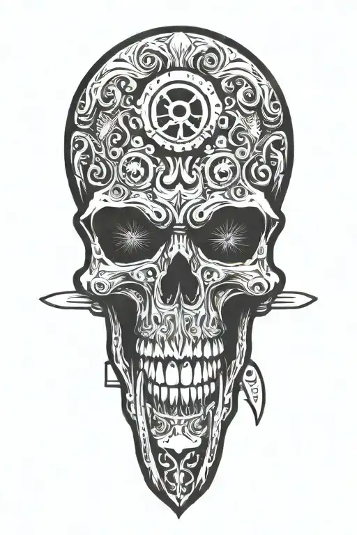 Skull And Knife
