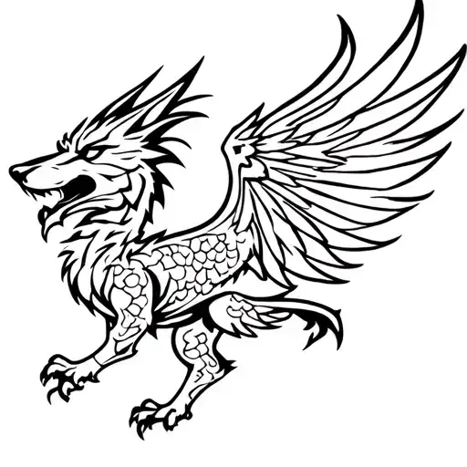 Wolf Dragon With Aguila
