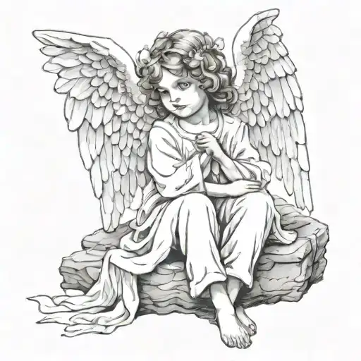 Small Angel Sitting
