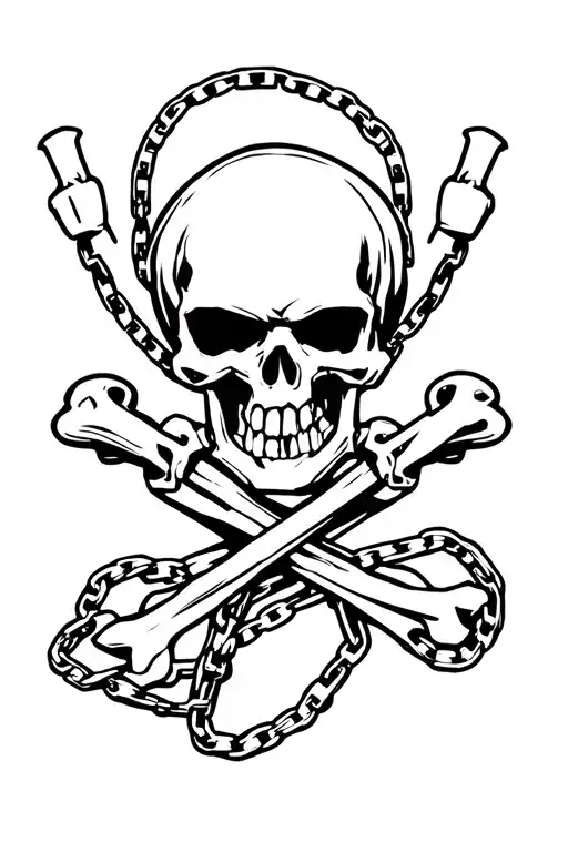 Motorcycle And Pirate Chains