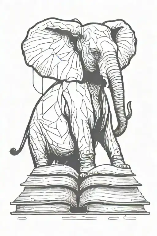 Elephant On A Book Like Dali