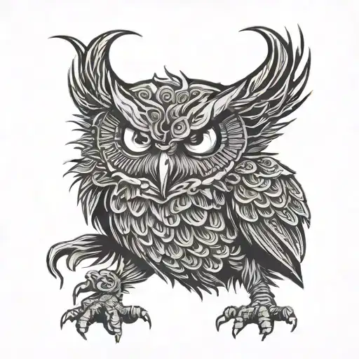 Evil Demonic Owl