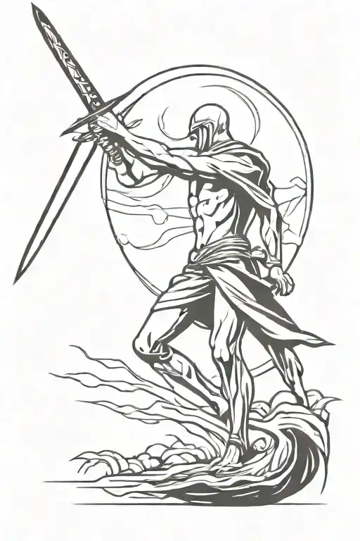 Man Impaled On Sword