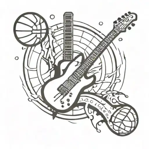 Guitar And Basketball