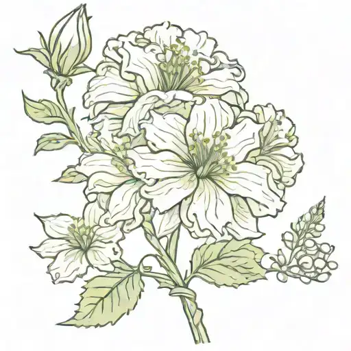 August Birth Flower Intertwined