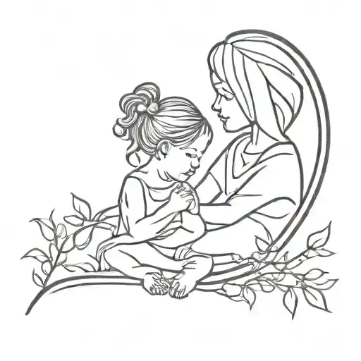 Aunt And Niece Fine Line