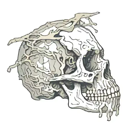 Broken Skull With The Leters Dog Underneath