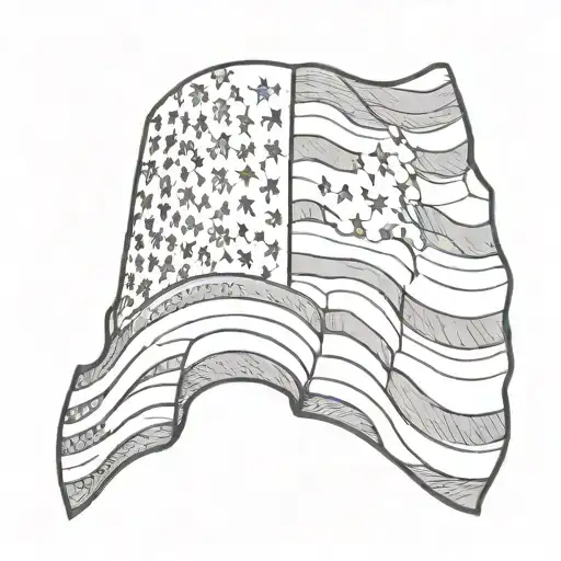 American Flag Primarily Black