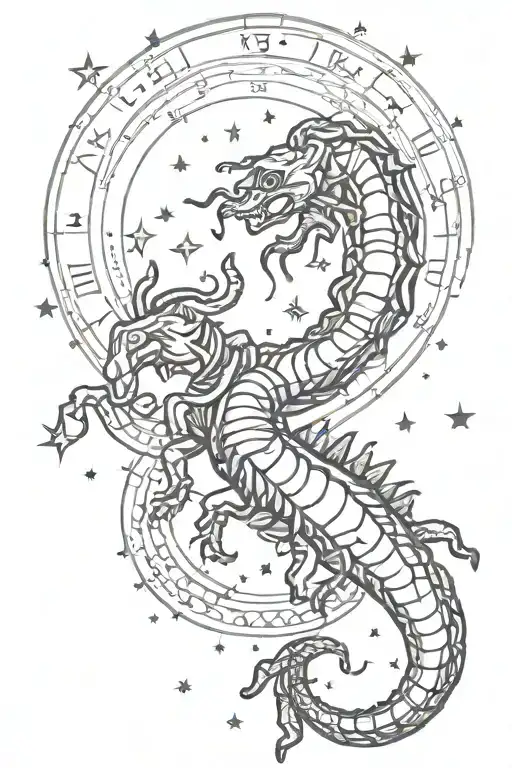 Stars And Moon And Scorpio Zodiac Sign