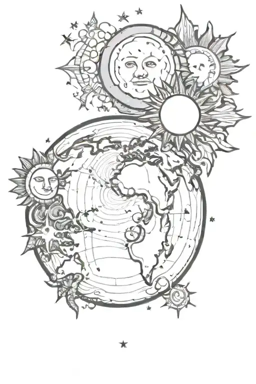 Sun Moon Earth
