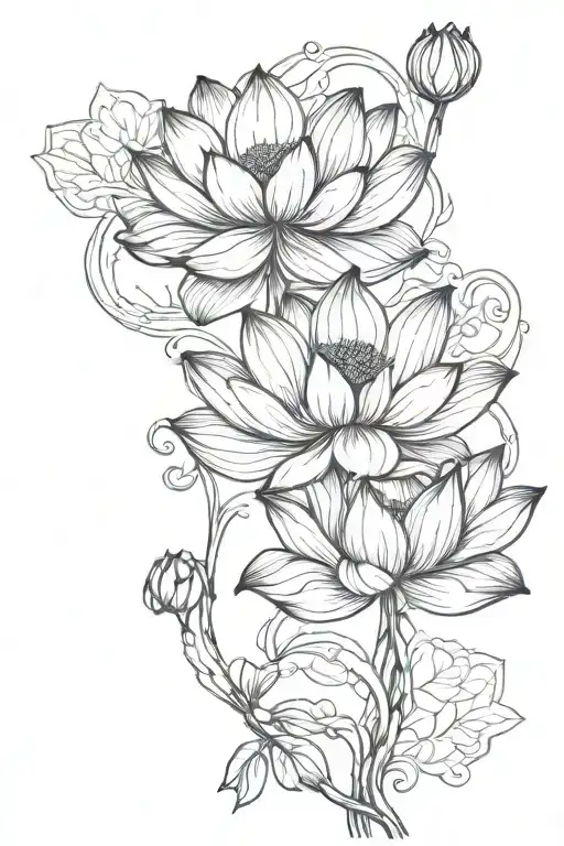 Lotus Flower Intertwined