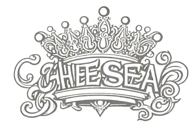 Chelsea In Graffiti Font With A Crown On Top