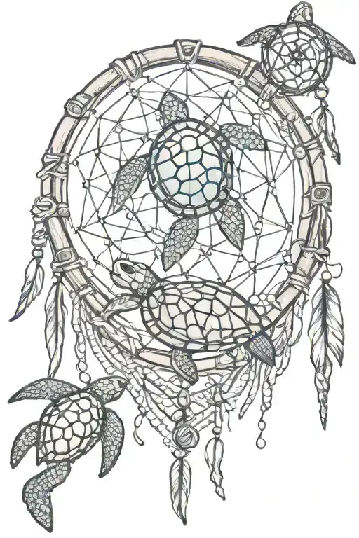 Dream Catcher And Sea Turtle