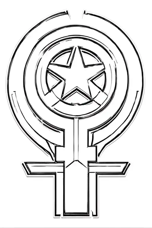 Captain America Captain In 3D Cross