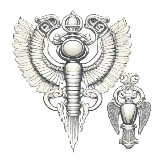 Scarab And Ankh