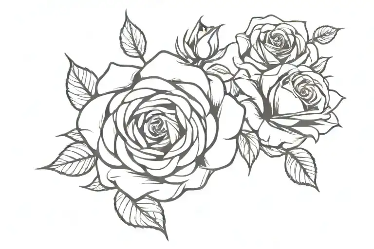 Pices Roses Lines Only Use Black