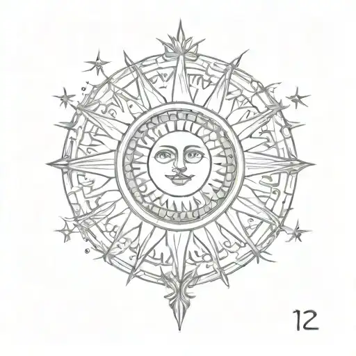 Sun Tarot Card Inspired