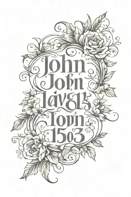 John 15 13 Script Font