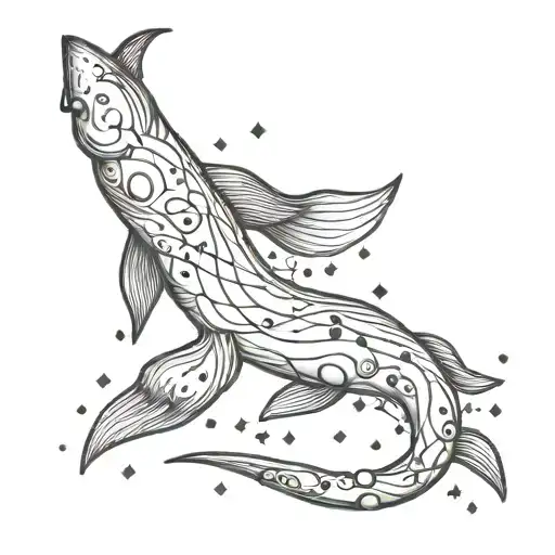 Pisces Constellation Tattoo Depicting