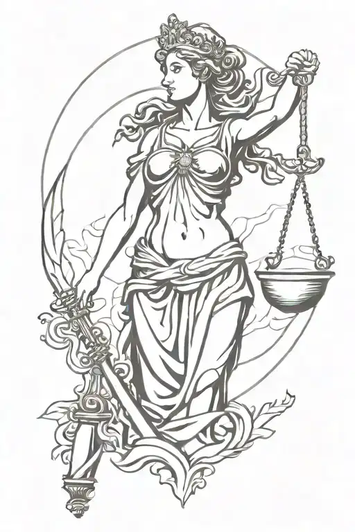 Justitia Roman Goddess