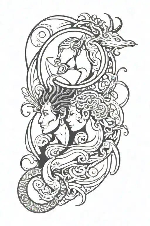 Capricorn And Water God Apollo And Hestia